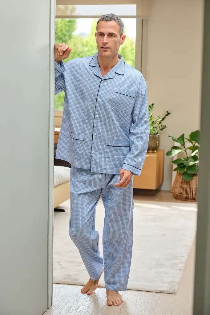 PIJAMA CUADROS HOMBRE POPELIN MUSLHER