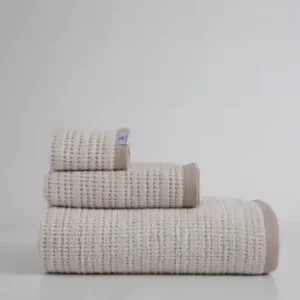 Juego de 3 toallas algodón 450 g/m² con cenefa jacquard