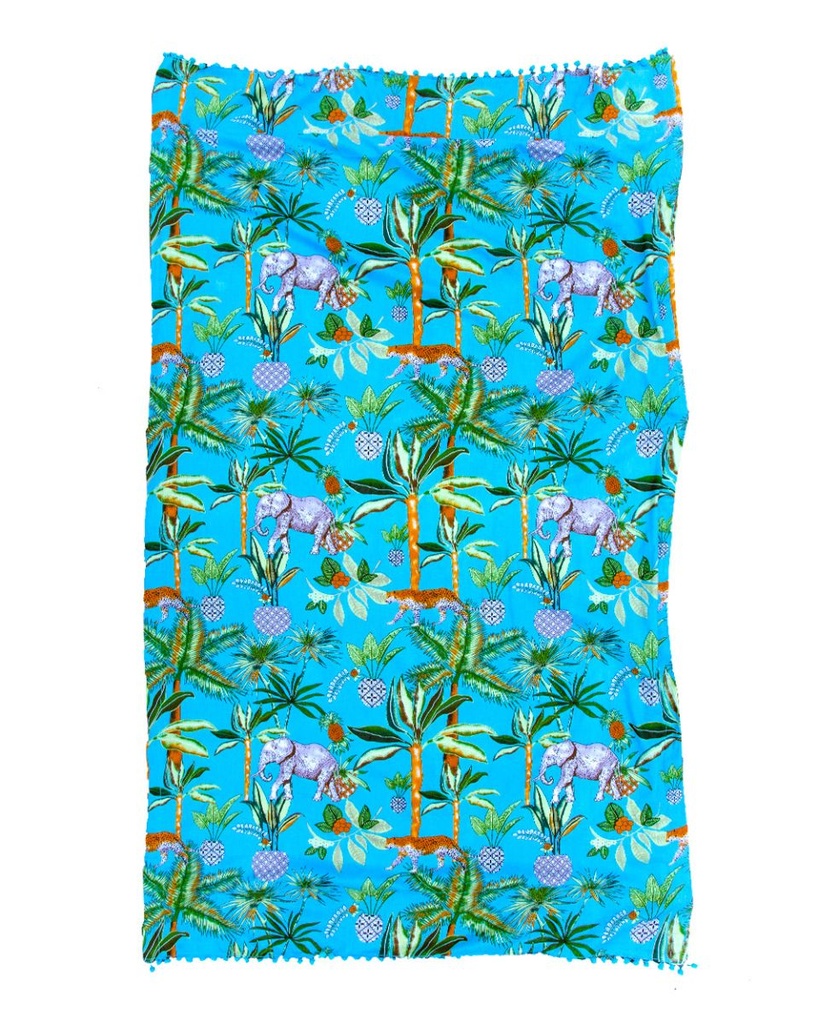 PAREO PLAYA ESTAMPADO CON RIZO 90X170CM SAFARI VINTAGE SUN & SURF - Imagen 2