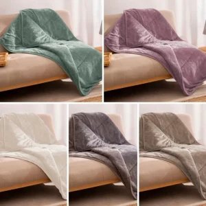 MANTA SHERPA LISA KARAMELO