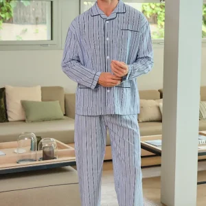 PIJAMA RAYAS HOMBRE POPELIN MUSLHER
