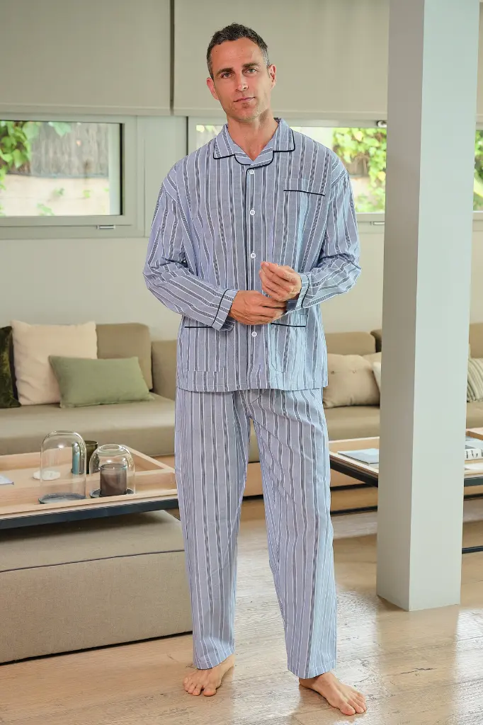PIJAMA RAYAS HOMBRE POPELIN MUSLHER