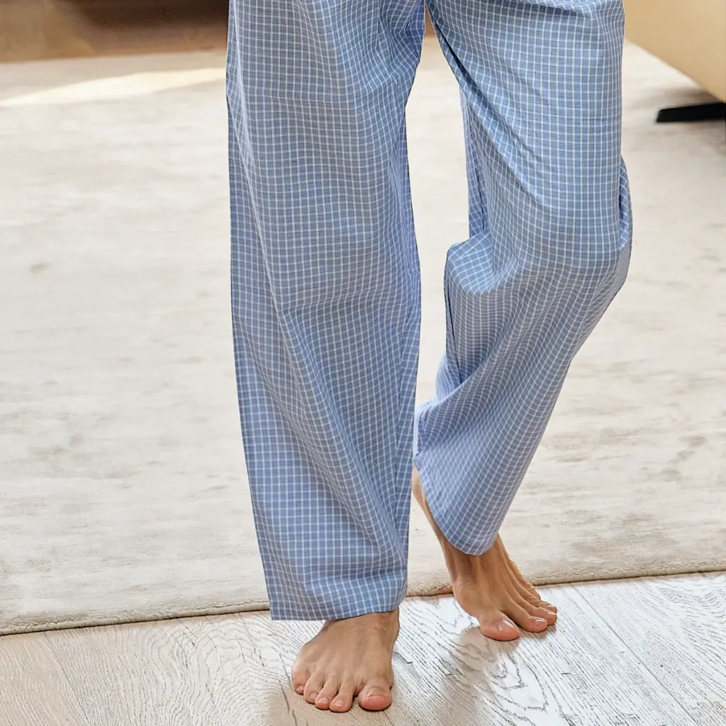 PIJAMA CUADROS HOMBRE POPELIN MUSLHER - Imagen 3