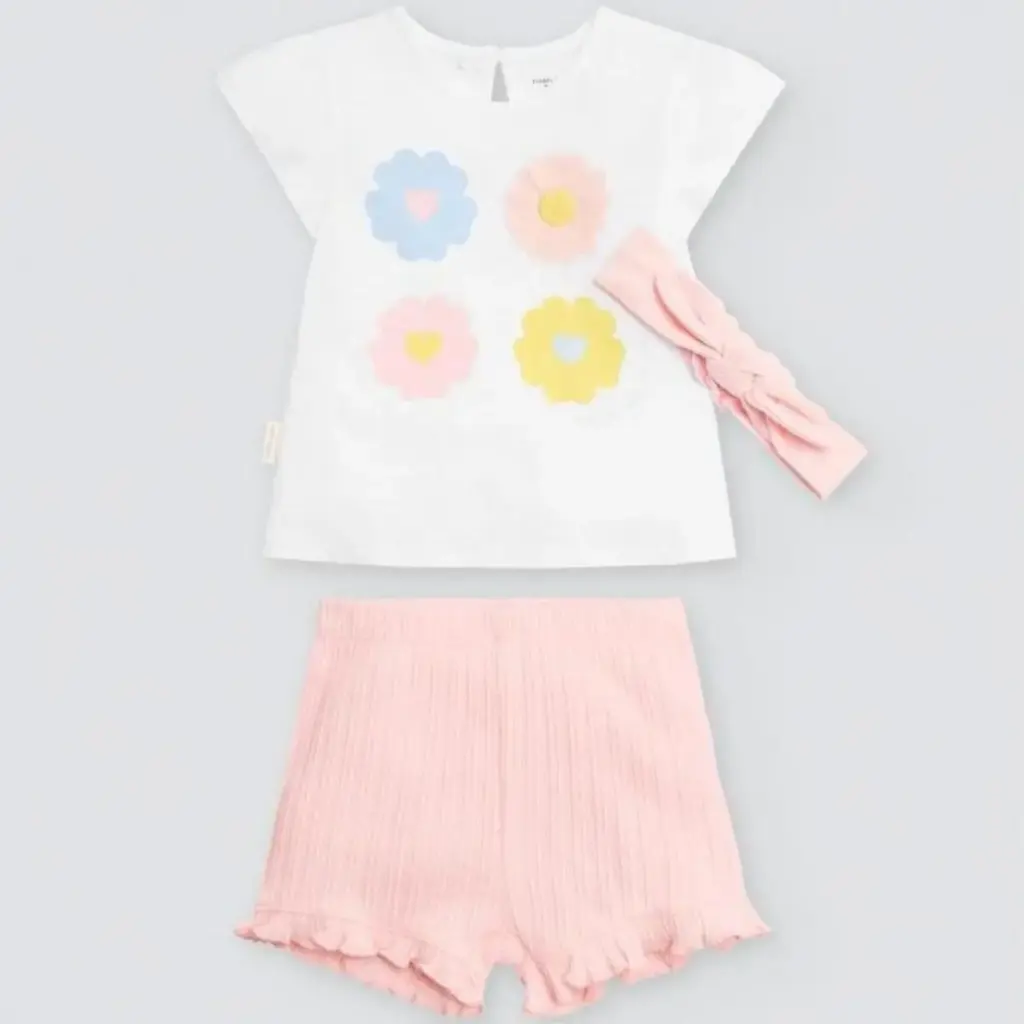 Conjunto de bebé 3 piezas con diadema
