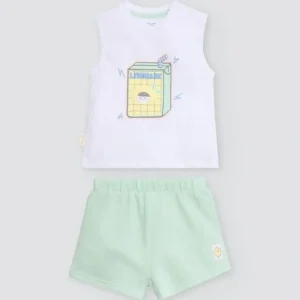 Conjunto de bebé camiseta sin mangas y shorts