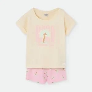 Pijama corto a juego mamá e hija tropical