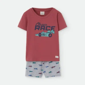 Pijama corto de niño con coches