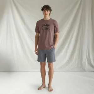 Pijama de verano para hombre con estampado motocicleta