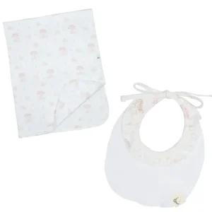 Arrullo + Babero Bebé Mon Cheri Rosa