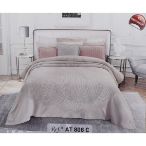 Colcha de algodón con acabado en vaina