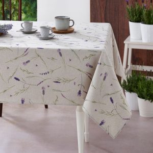 Mantel antimanchas de algodón con estampación digital