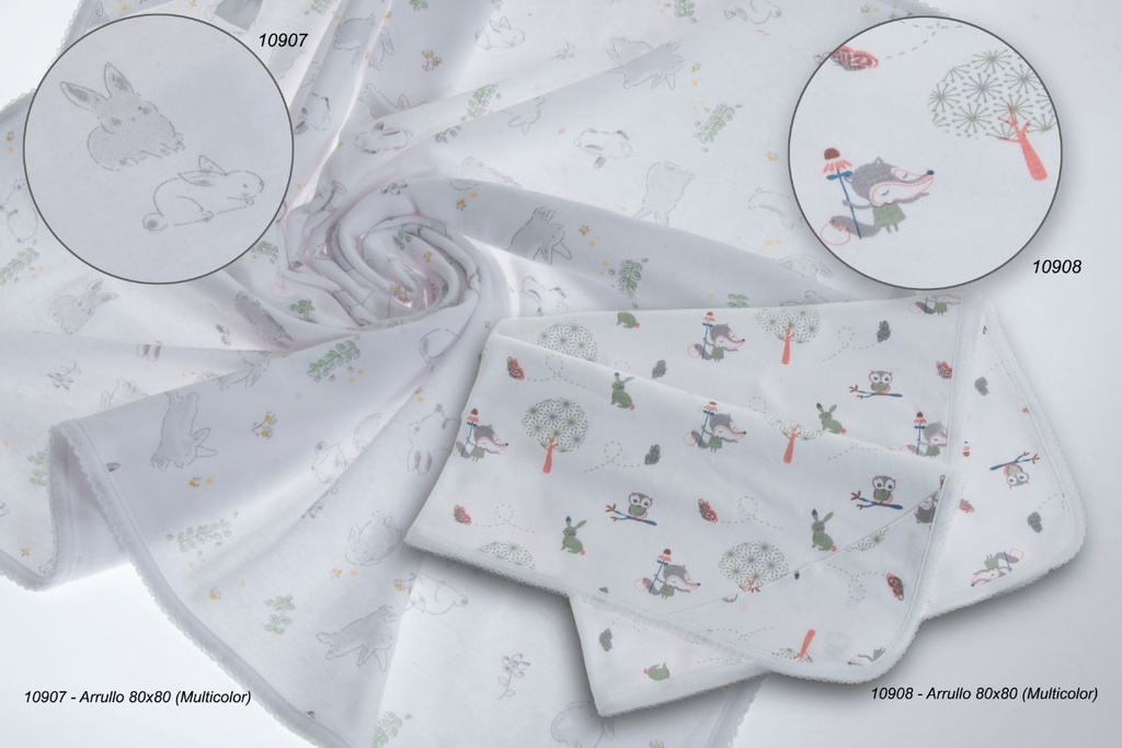 ARRULLO INFANTIL ALGODON 80X80 GAMBERRITOS - Imagen 2