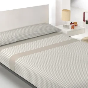 Juego de Sábanas Microfibra Rossana Caelia Beige Vichy