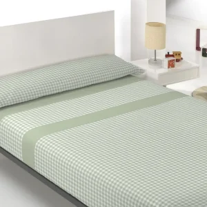 Juego de Sábanas Microfibra Rossana Caelia Verde Vichy