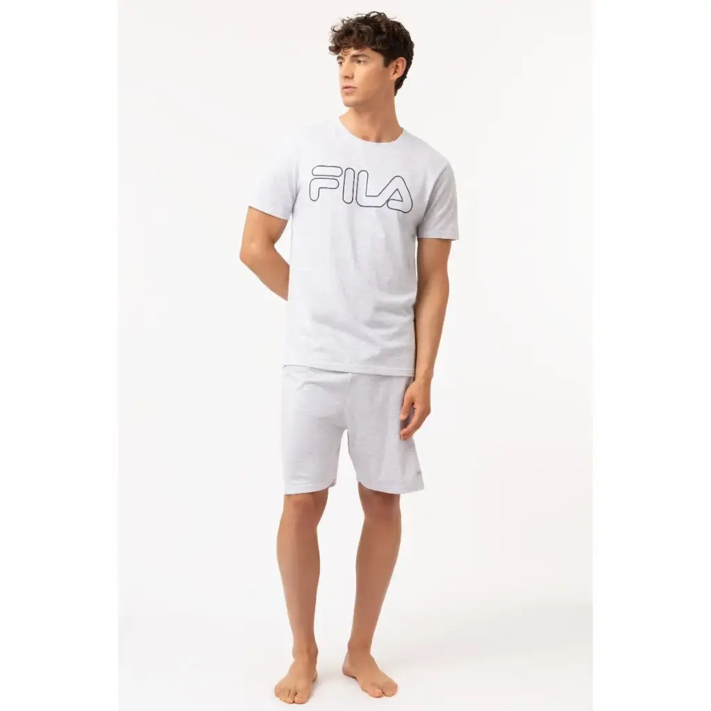 Pijama Hombre FILA Manga Corta Gris Verano