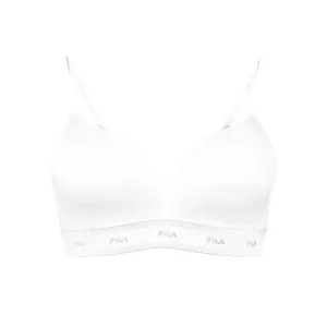 Sujetador Deportivo Mujer FILA Blanco Top Sin Aros Cómodo