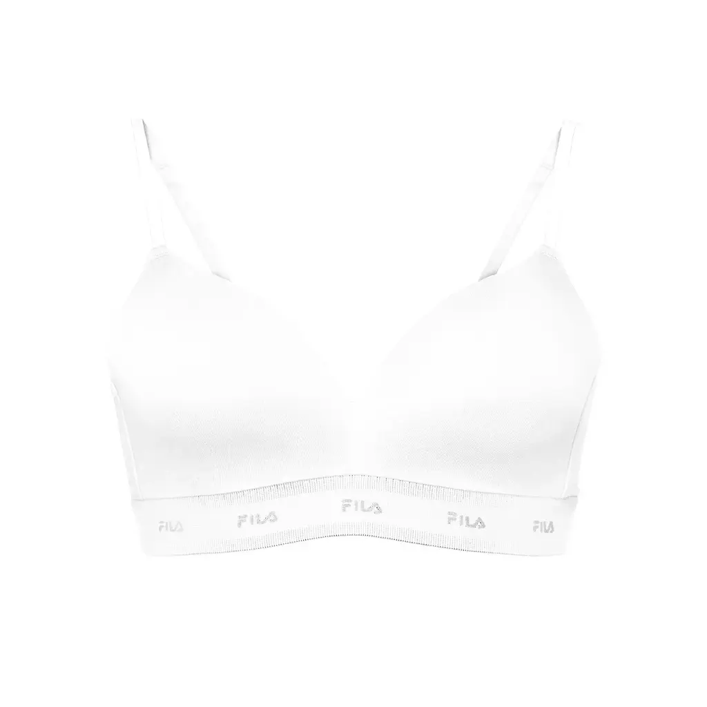 Sujetador Deportivo Mujer FILA Blanco Top Sin Aros Cómodo